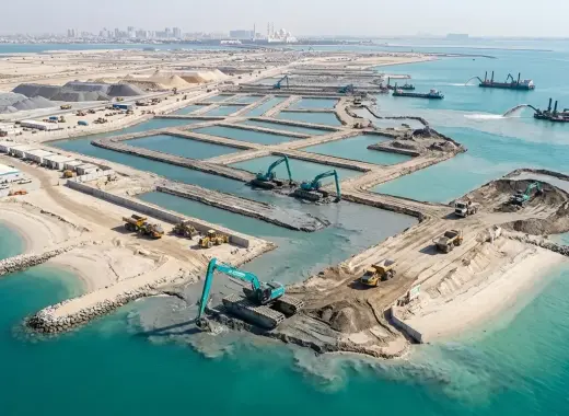 Driving Marine Construction on Ramhan Island