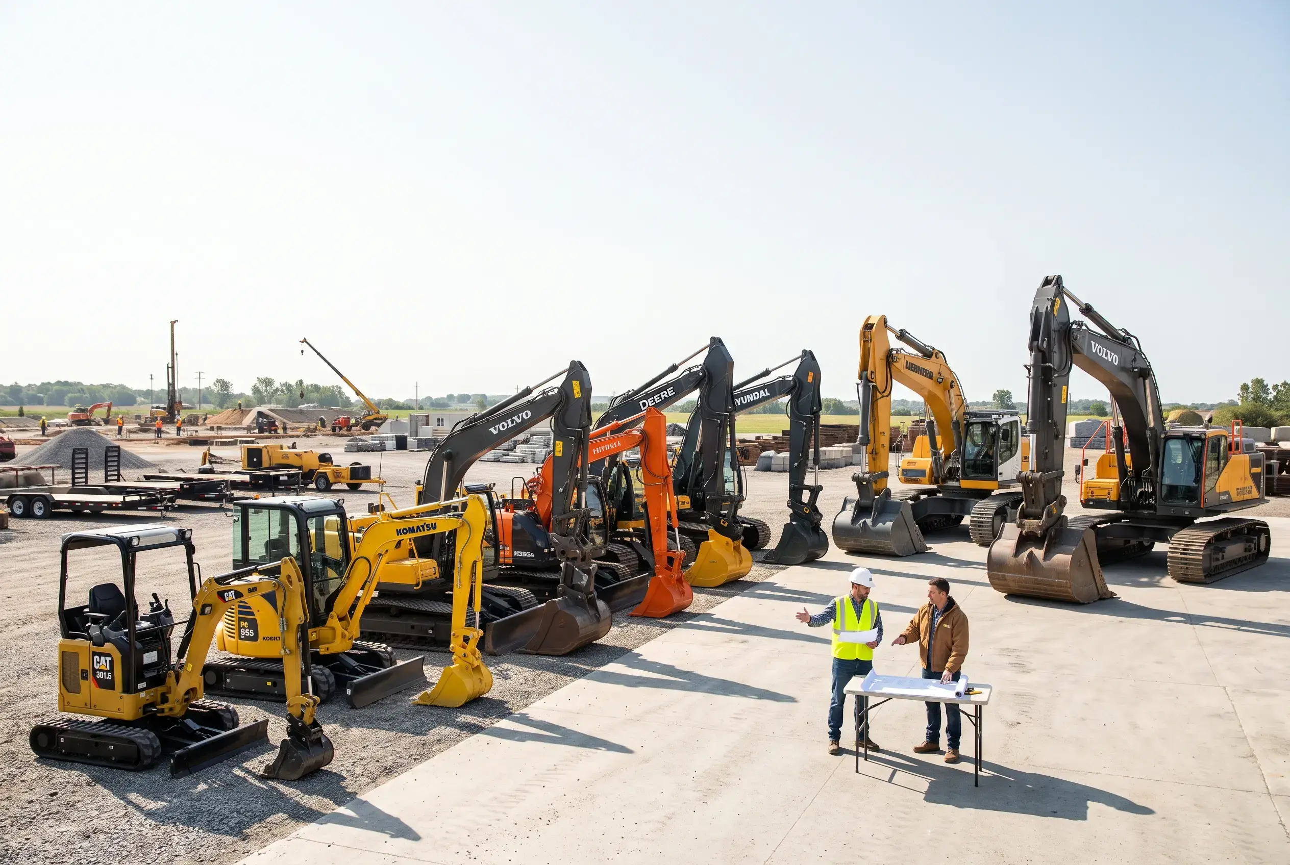Excavator for Rent : Mini to Heavy Models