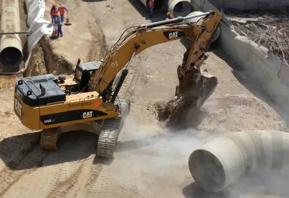 Large Excavators, 45 ton, Standard Boom