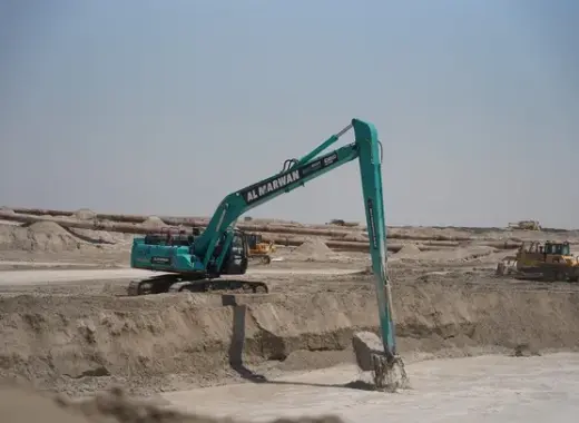 Large Excavators, 50 ton, Long Boom 18-21 meters