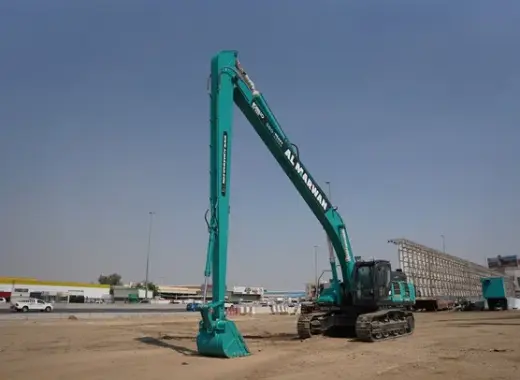 Large Excavators, 50 ton, Long Boom 18-21 meters