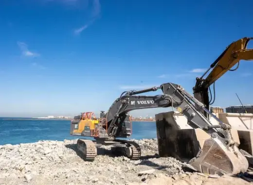 Large Excavators, 55 ton, Standard Boom