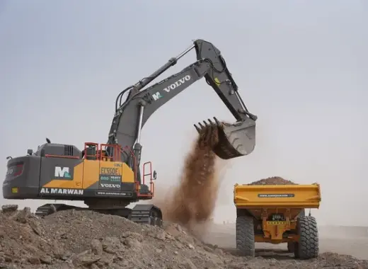 Large Excavators, 55 ton, Standard Boom