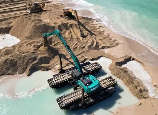 Medium Amphibious Excavators, 38 ton, 17 meters Boom